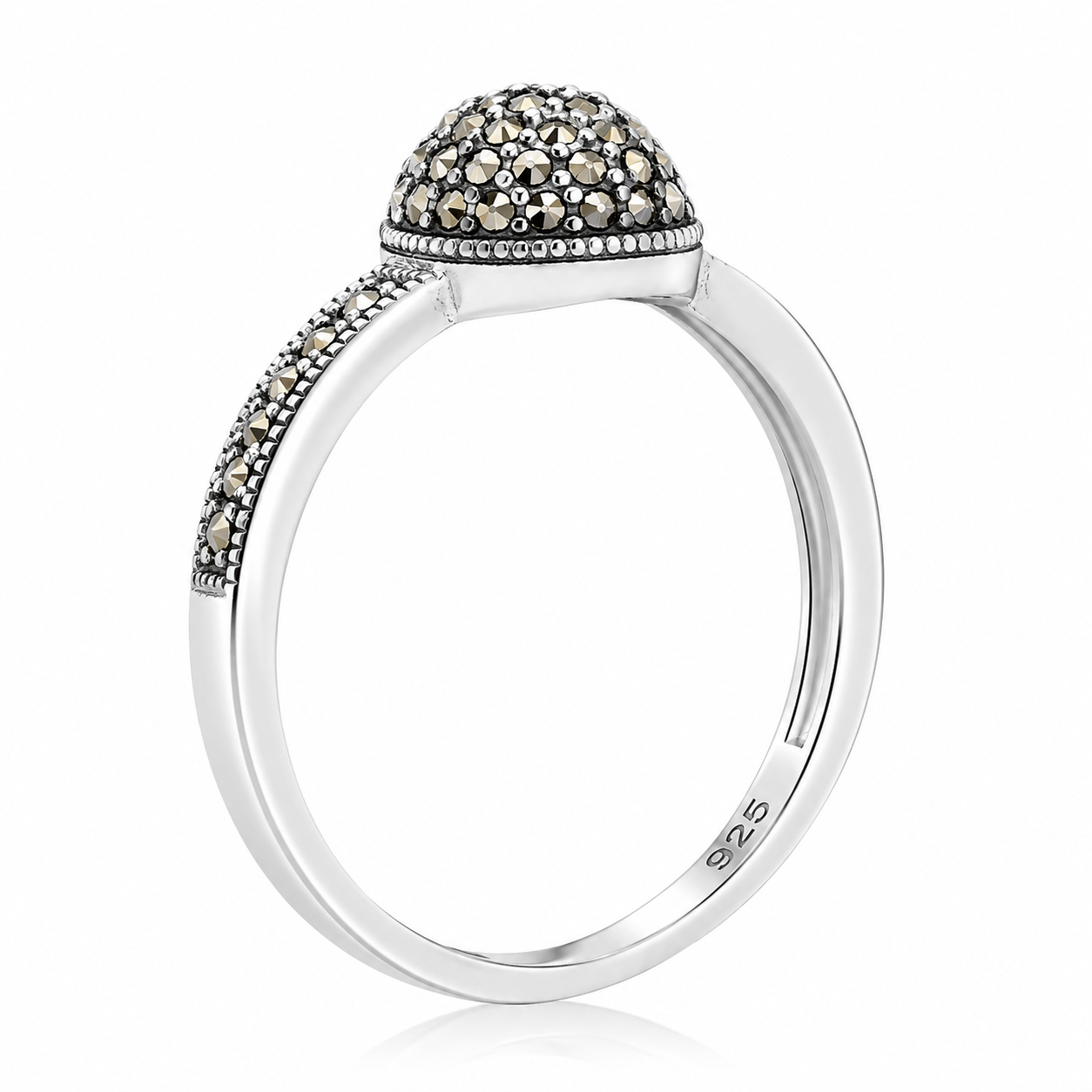 Inel din Argint 925 „Sfera Destinului” – Design Vintage cu Marcasite ID564