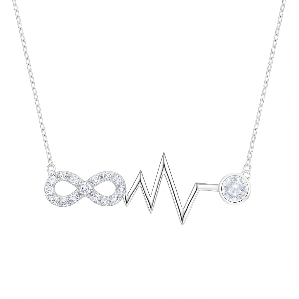 Colier Argint 925 cu Simbol Infinit si EKG