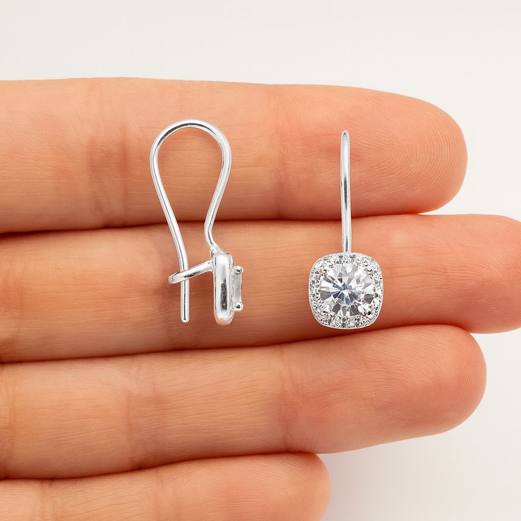 Cercei argint 925 diamond glow zirconiu