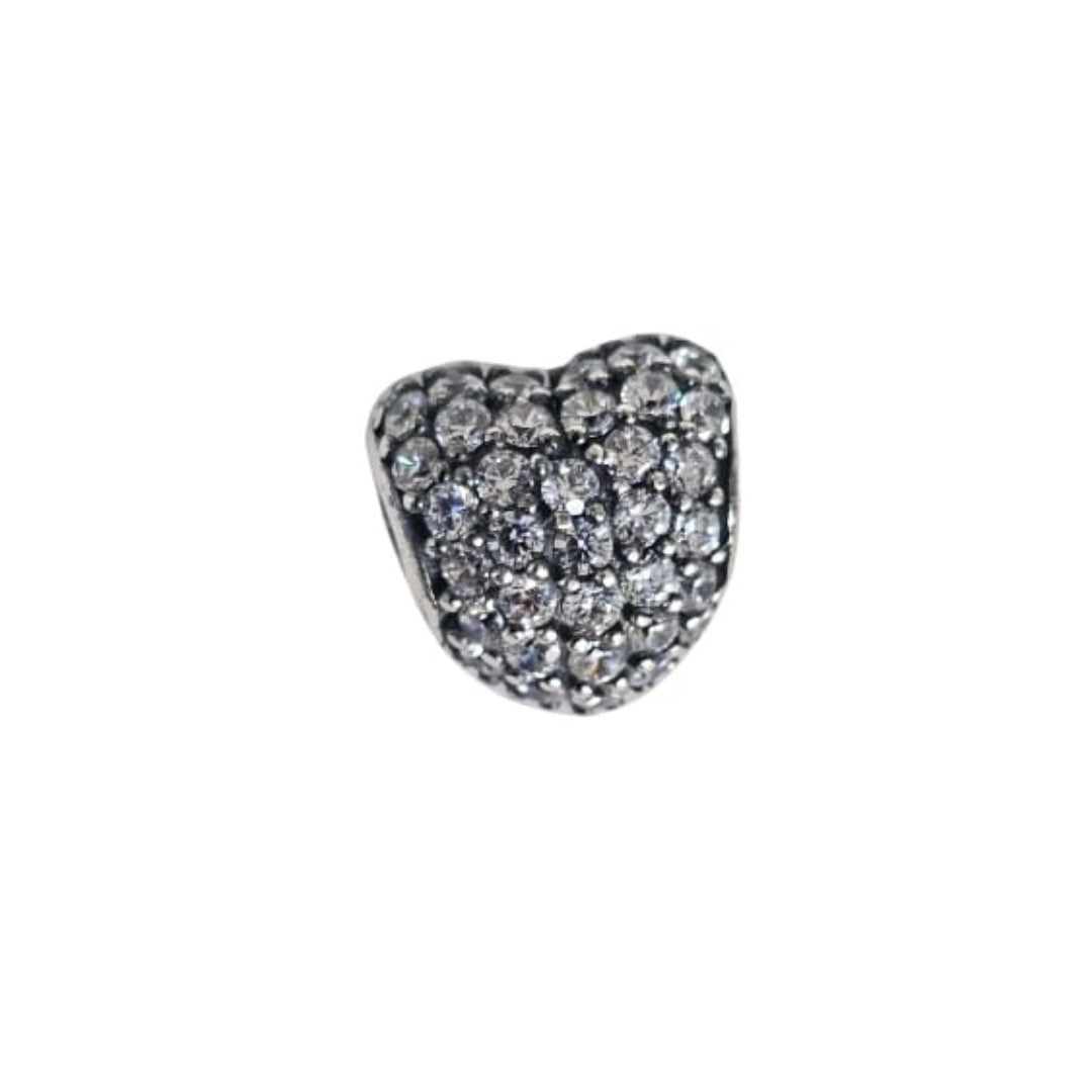 Talisman inima pave argint 925 compatibil Pandora