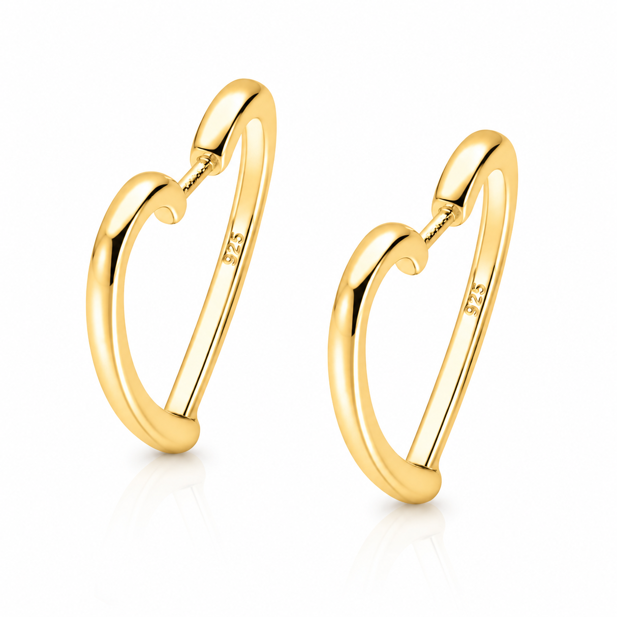Cercei Rotunzi din Argint 925 Placați cu Aur 14K – Eleganță Minimalistă și Design Modern 2x2 CM. CD591