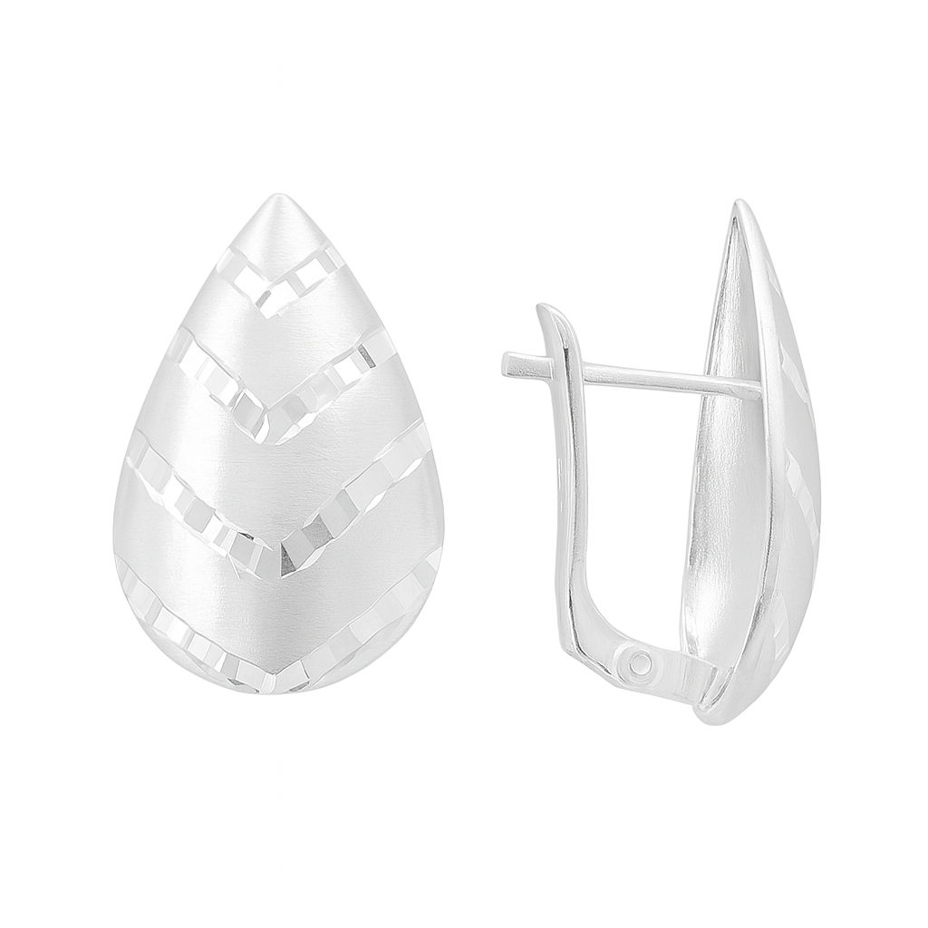 Cercei argint 925 picatura model geometric