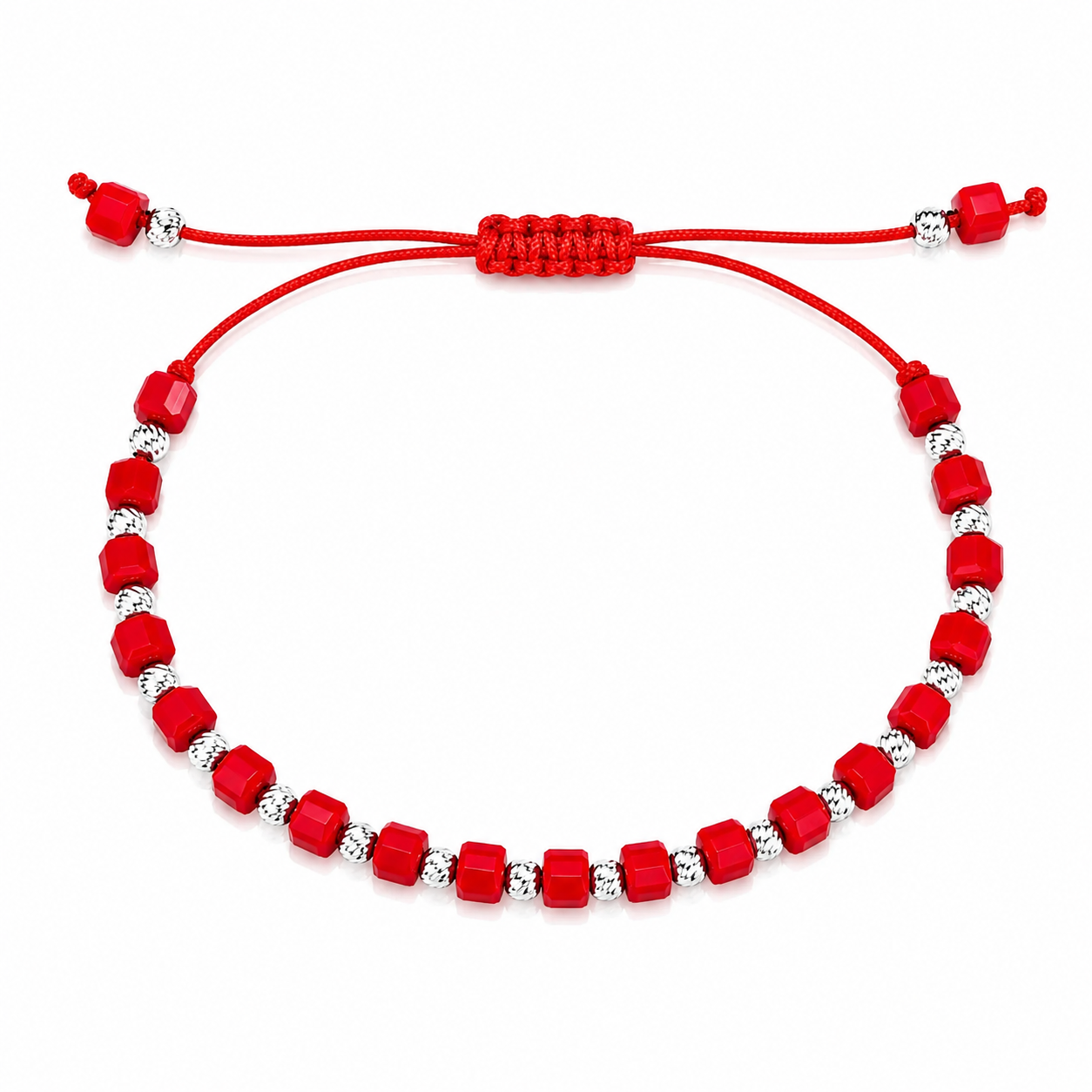 Brățară Handmade din Argint 925 cu 21 Biluțe – Reglabilă, Unisex, Design Elegant și Protecție Energetică. BS1