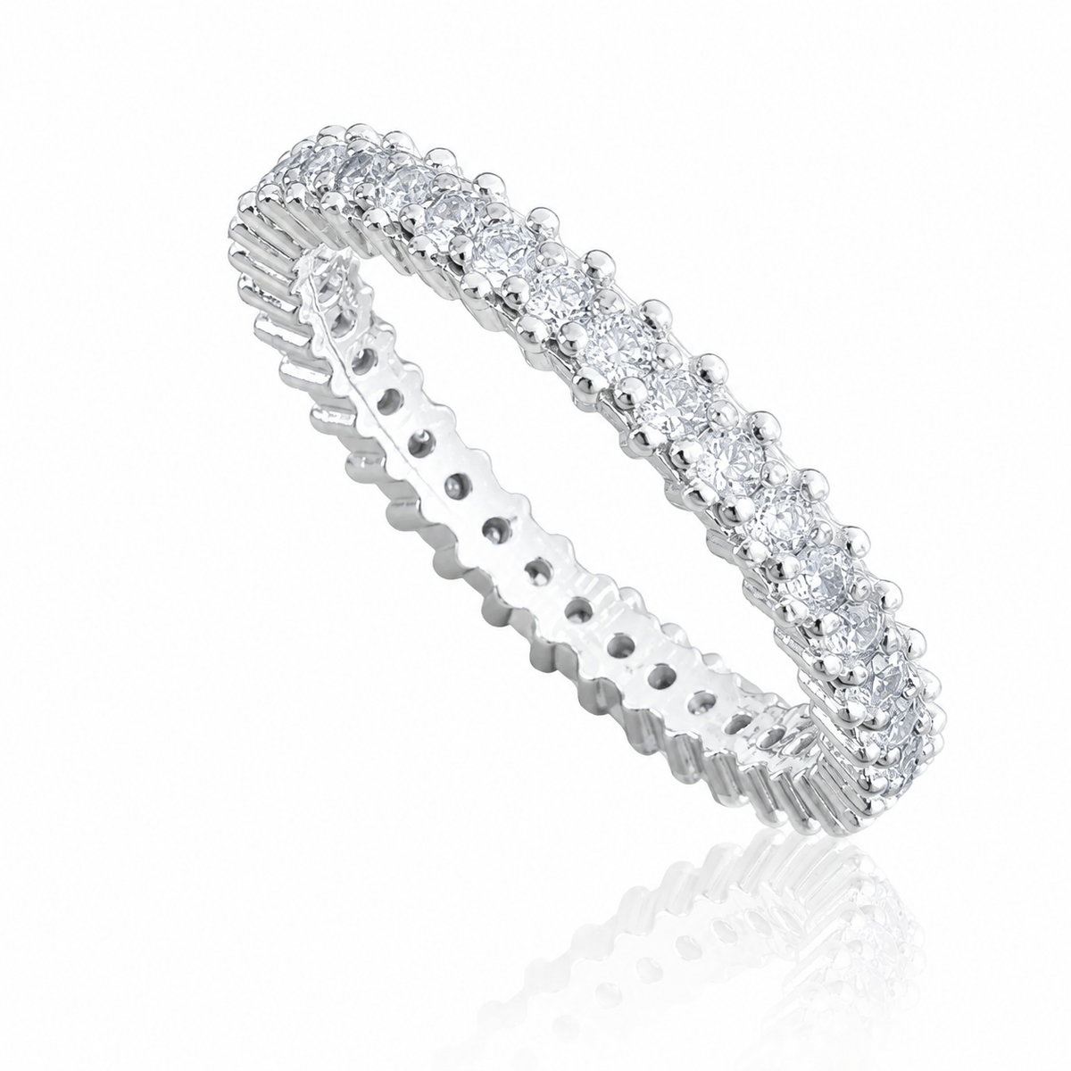 Inel din Argint 925 „Coroana de Lumină” – Eternity cu Zirconii Strălucitoare ID561