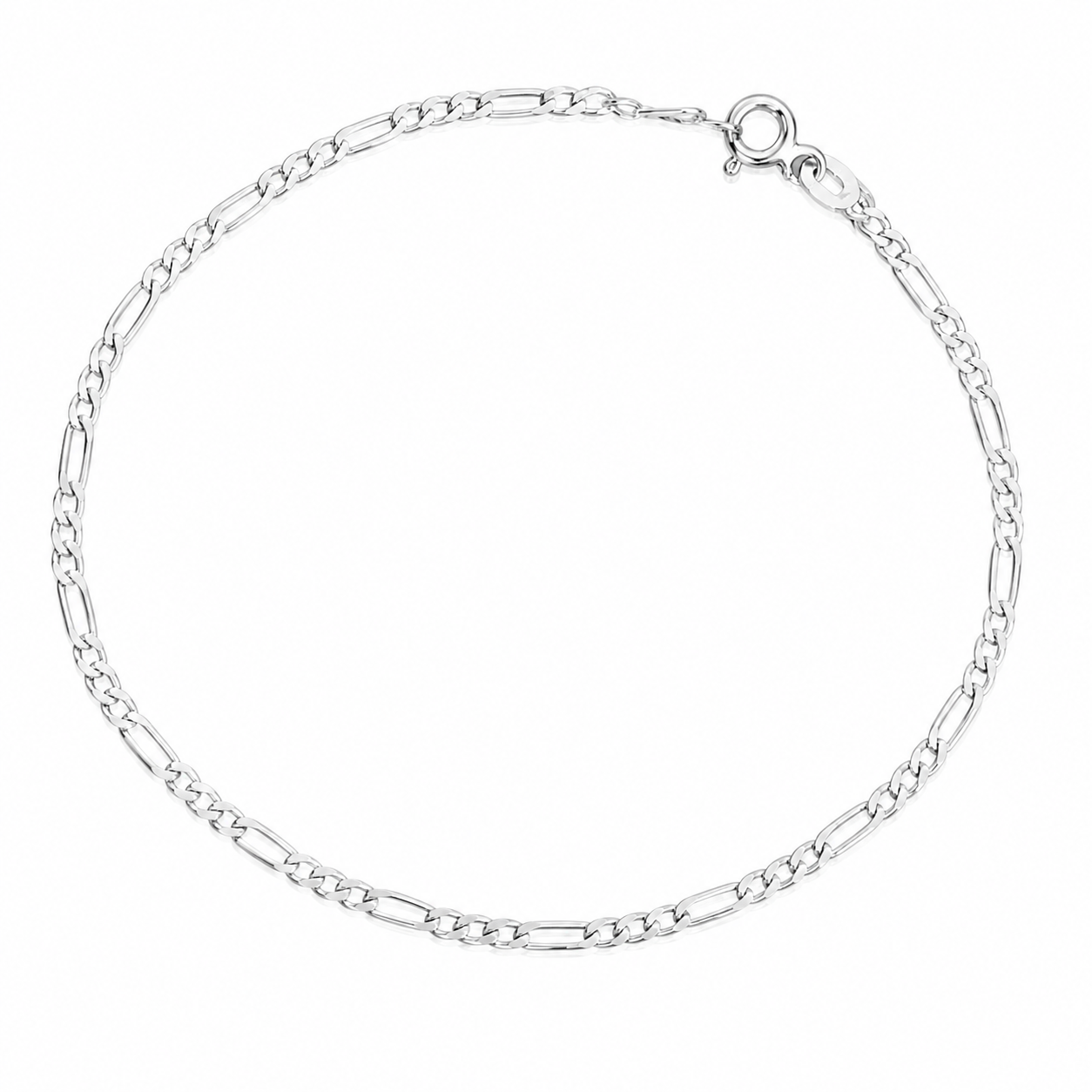 Brățară Figaro din Argint 925 pentru Femei și Bărbați – Model Elegant Minimalist 2MM, 19.5 CM. BB51
