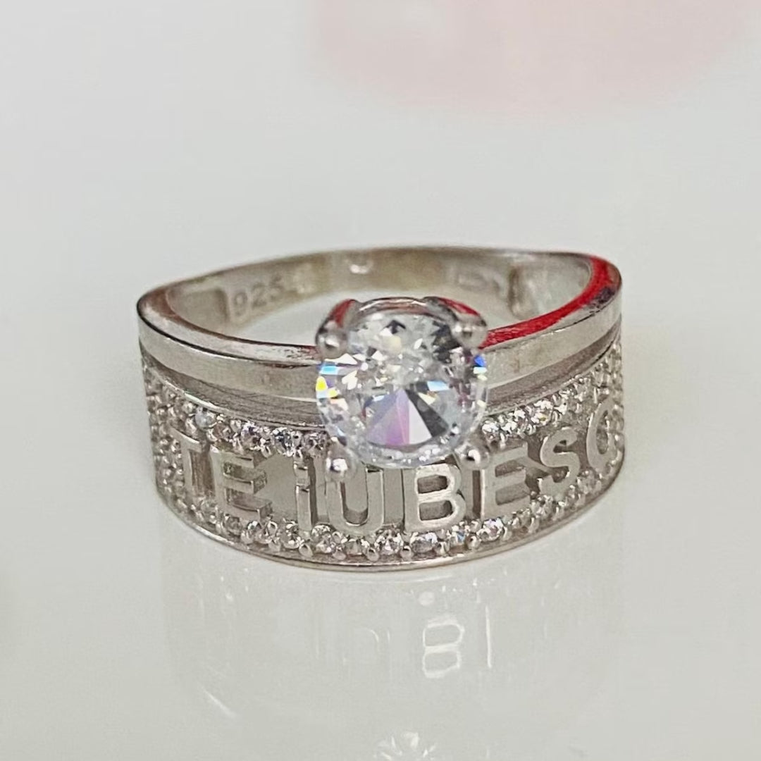 Inel logodna argint in cutie cadou Infinity Bijoux