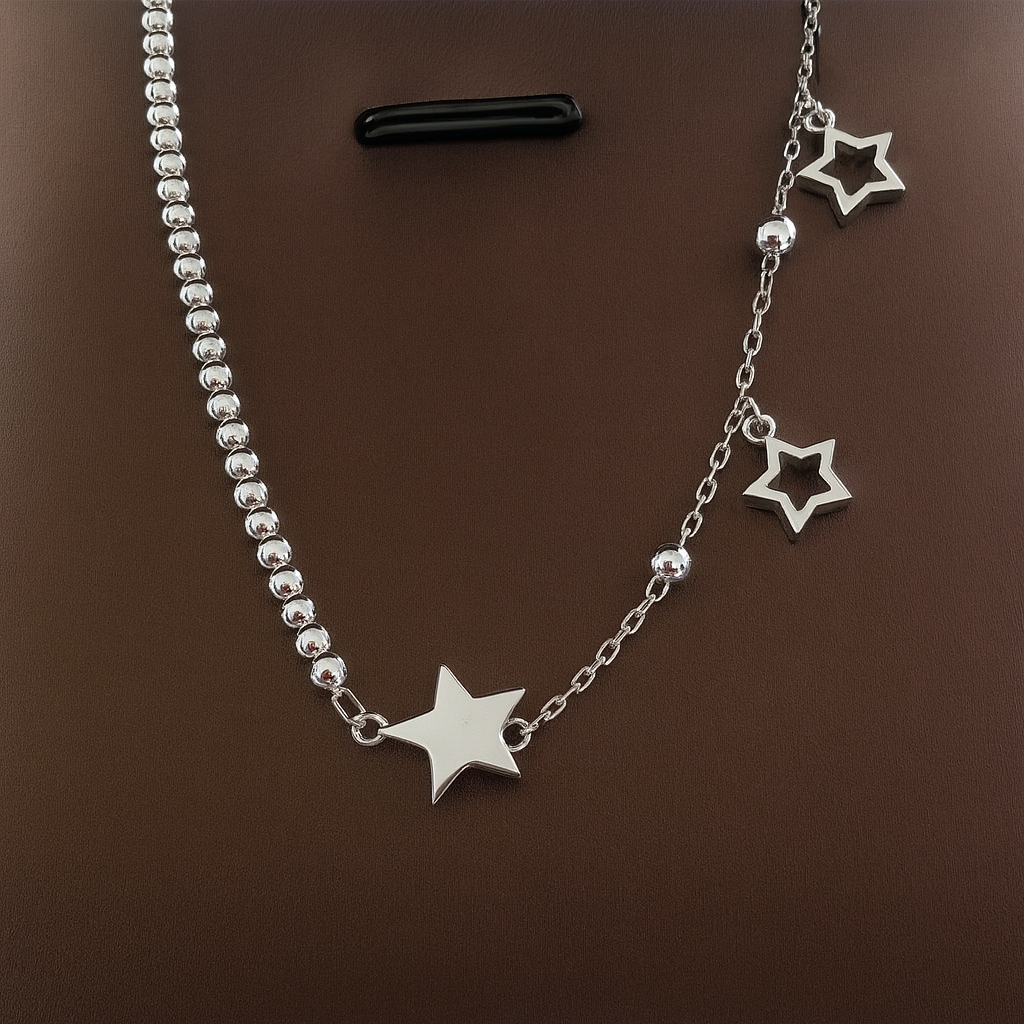 Brățară Stele din Argint 925 Rodiat, Model Elegant, Lungime Ajustabilă. BD395