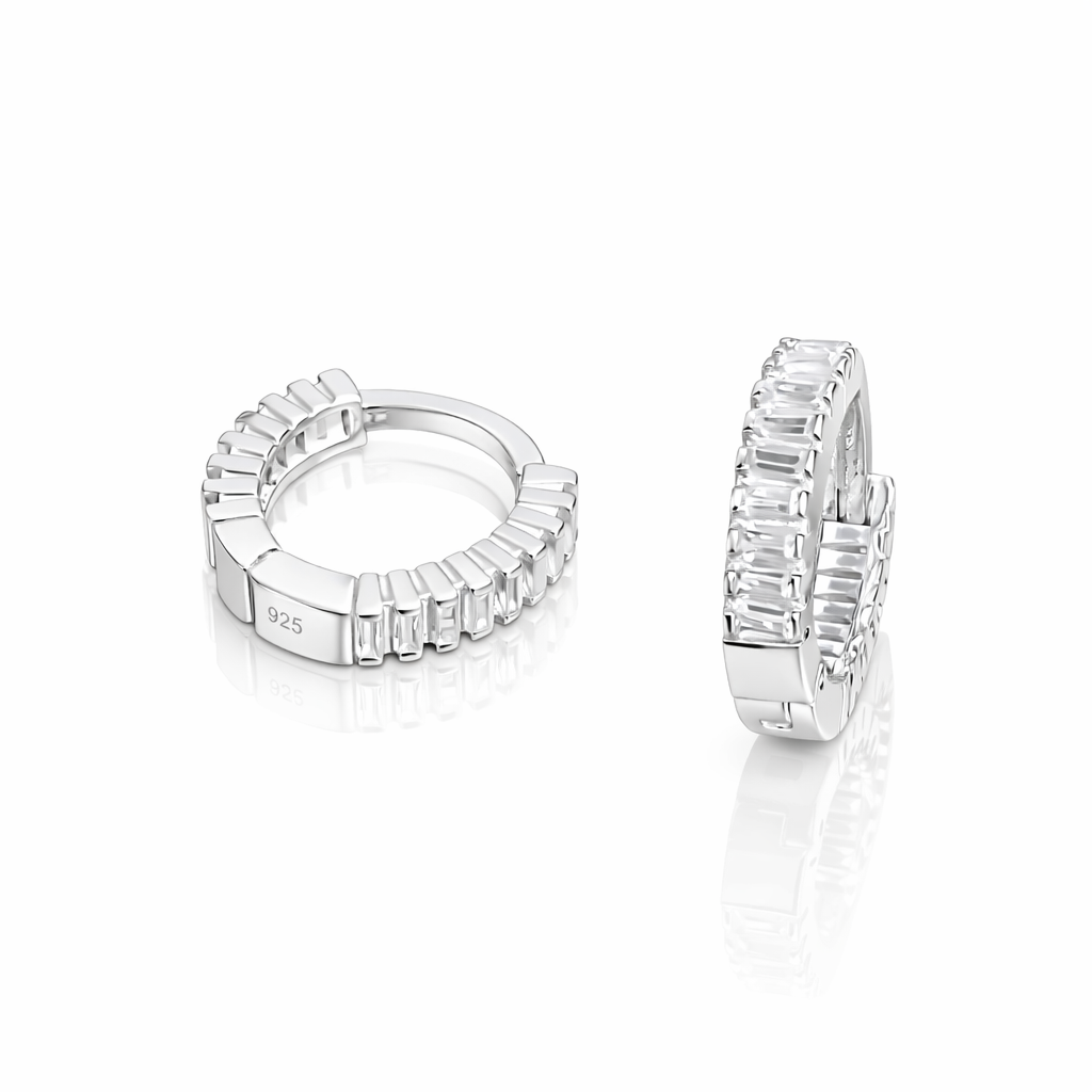 Cercei Tenis din Argint 925 cu Zirconii – Diametru 13 mm, Design Elegant. CD539