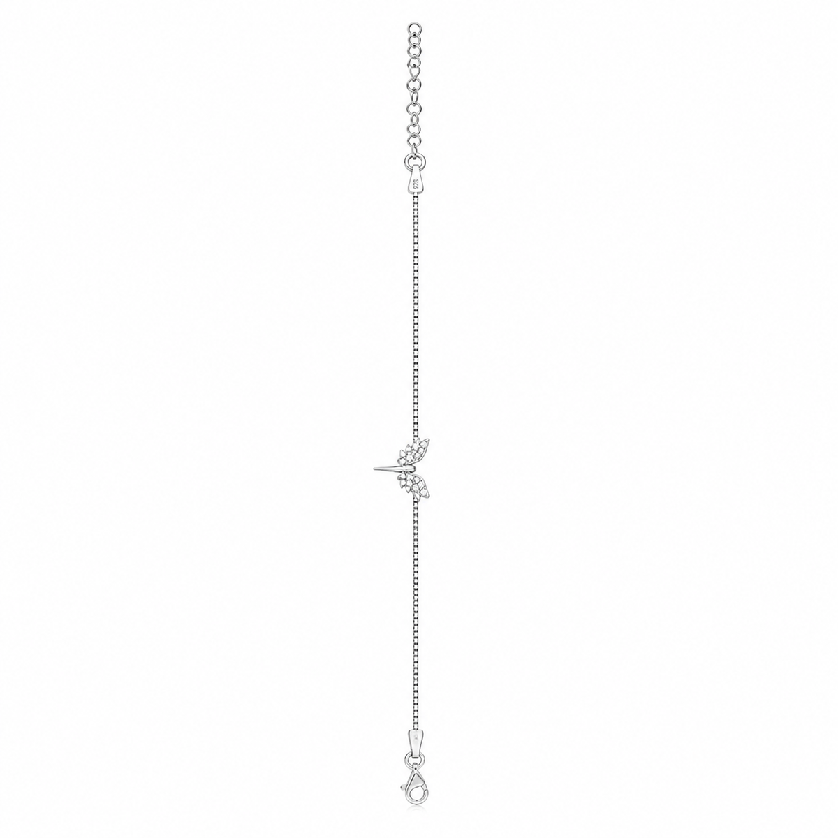 Brățară din Argint 925 „Libelula Viselor” cu Zirconii – 13 + 3 cm, 3 g BD468