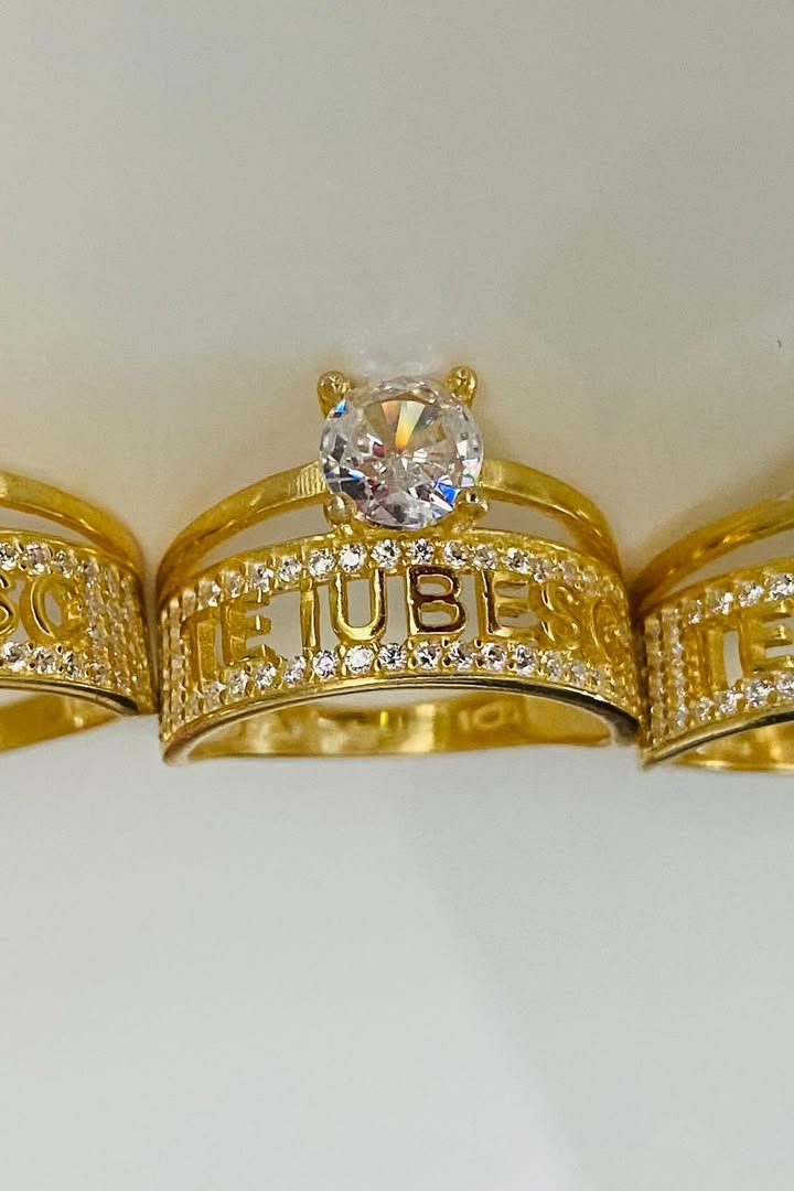 Inel Logodnă din Argint 925 Suflat cu Aur – Model "Te Iubesc" (Mărimea 22)
