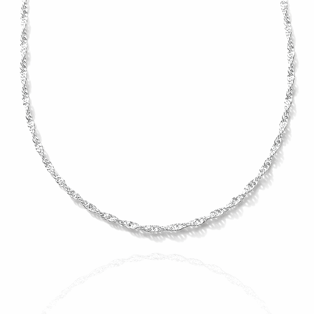Lănțișor Argint 925 Împletit Model Rope 60 cm – Lanț Subțire 2.5 mm. LD88-60