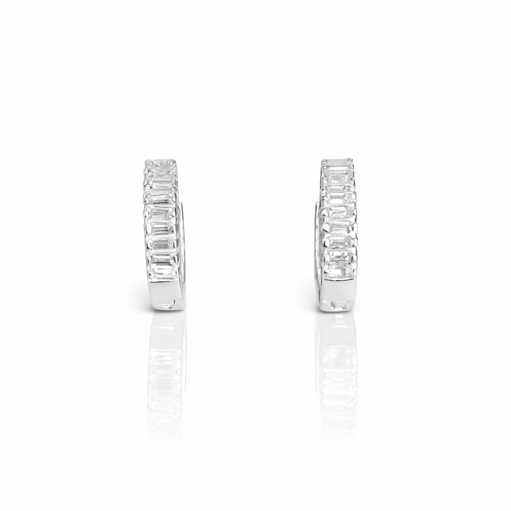 Cercei Tenis din Argint 925 cu Zirconii – Diametru 13 mm, Design Elegant. CD539