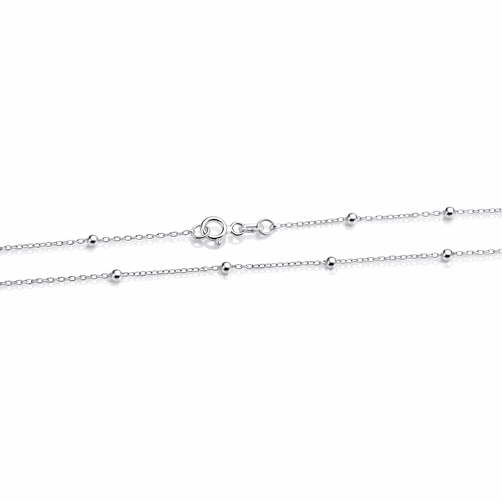 Lanț Argint 925 „Celestia Glow” cu Biluțe 2.5 mm – Colier Fin 60 cm. LD90-60