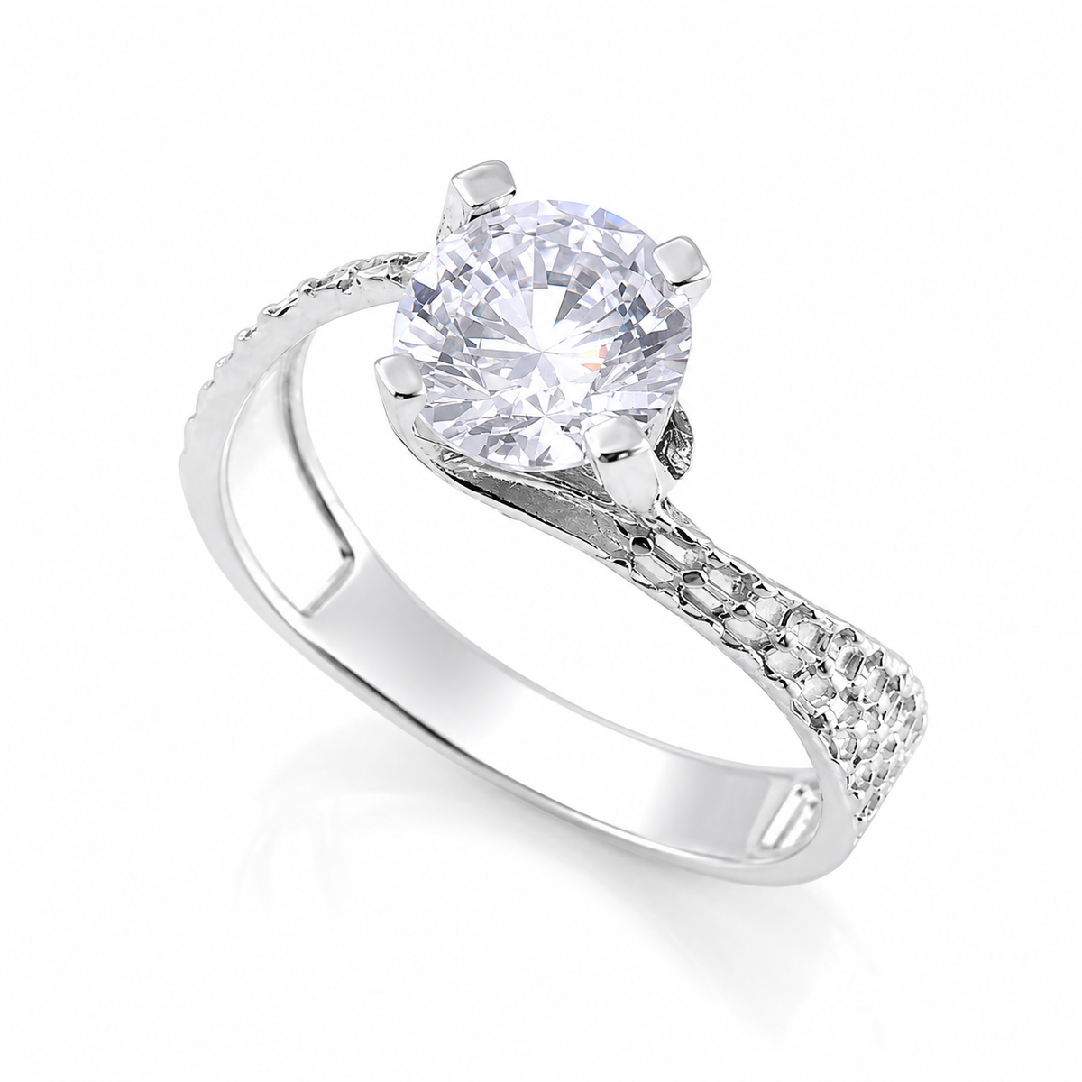 Inel „Elena” din Argint 925 cu Zirconiu Central – Design Solitaire Elegant