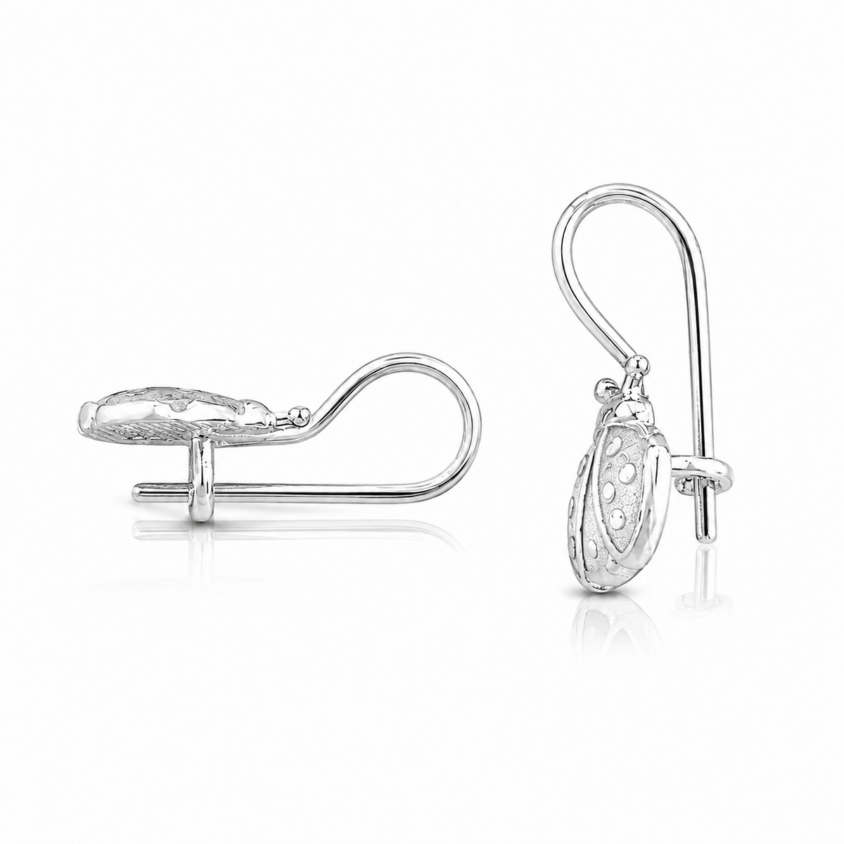 Cercei pentru Fetițe din Argint 925 „Lia – Buburuza Norocoasă” – 8 × 7 mm CD639