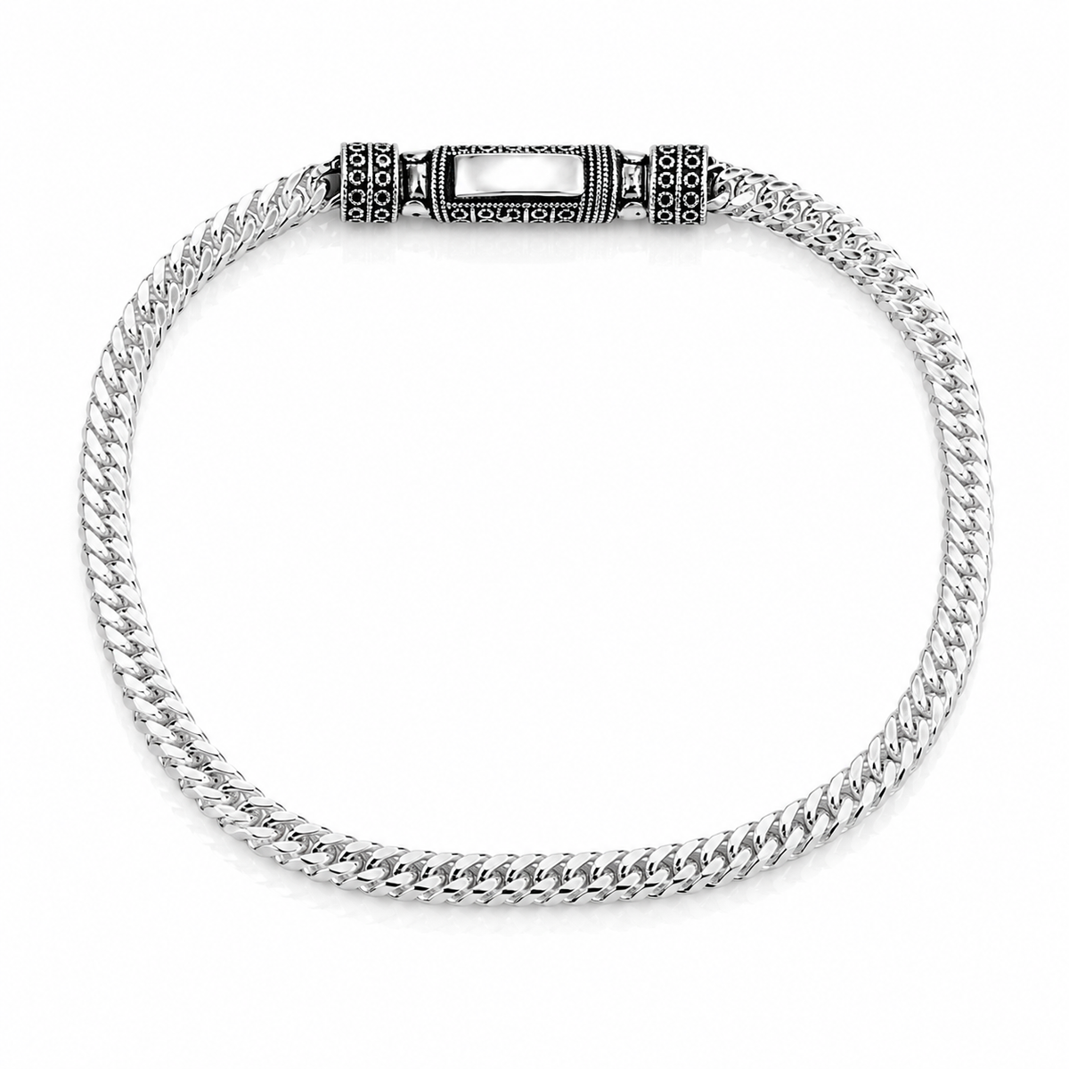 Brățară Bărbătească din Argint 925 „Darius” – Design Masiv cu Detalii Vintage, 18 cm, 8,70 g