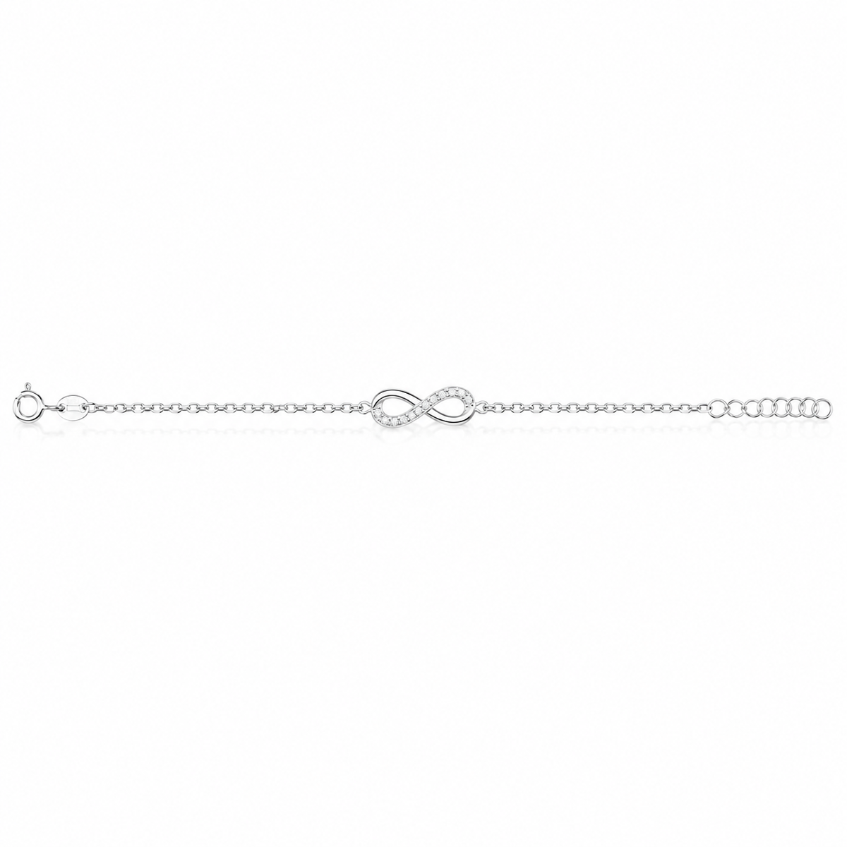 Brățară din Argint 925 „Legământ Infinit” cu Zirconii – 14 + 3 cm BD456