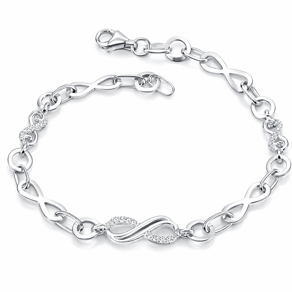 Brățară din argint 925 cu simbol infinit, design elegant pentru femei