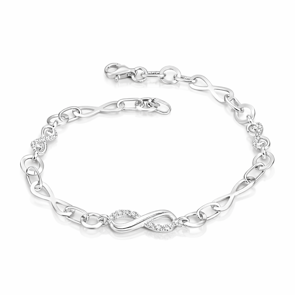 Brățară elegantă din argint 925 pentru femei, lungime 18.5 cm