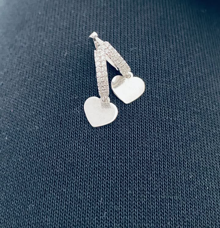 Cercei eleganti model heart cutie cadou