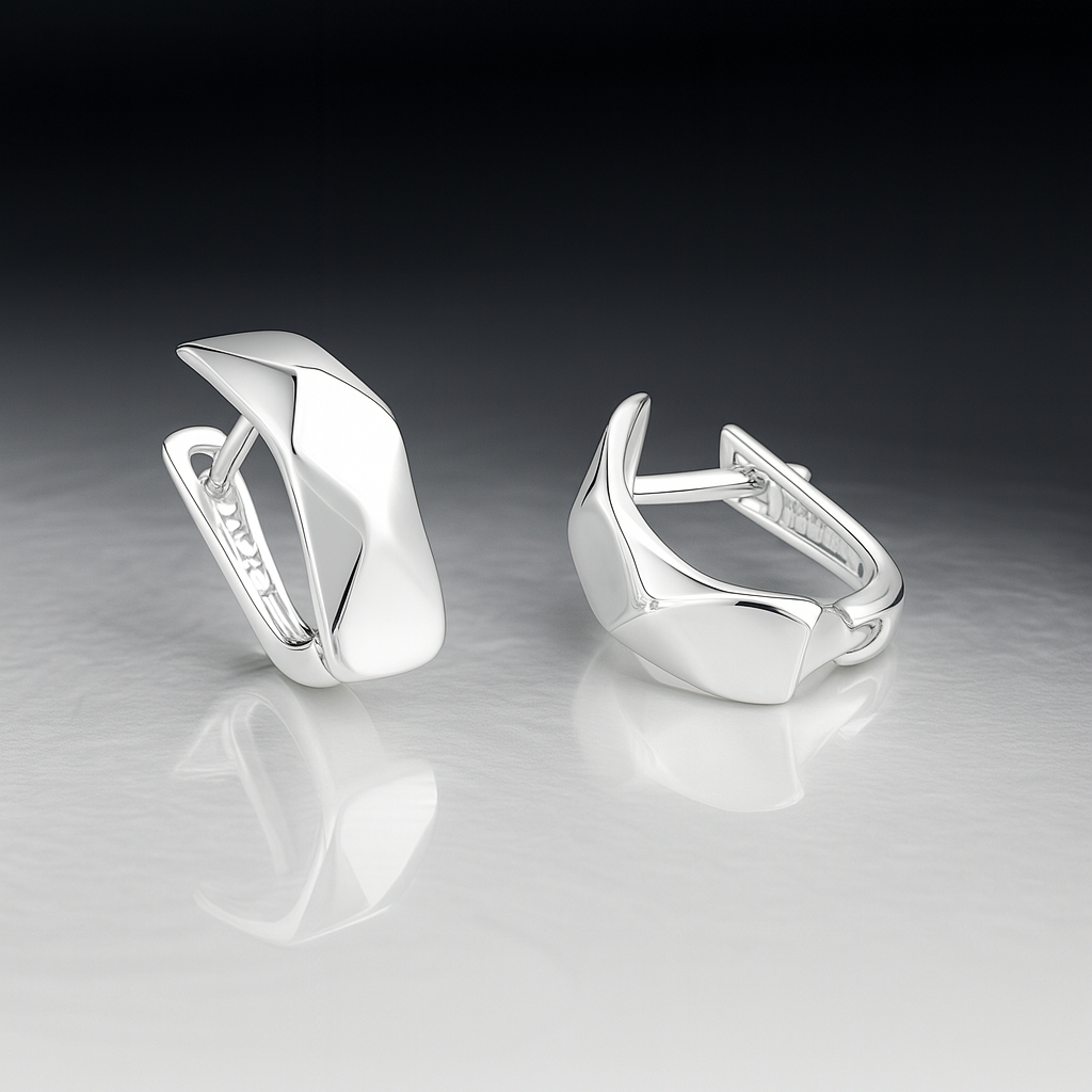 Cercei din argint 925 Minimalist Twist pentru dama – bijuterii elegante InfinityBijoux
