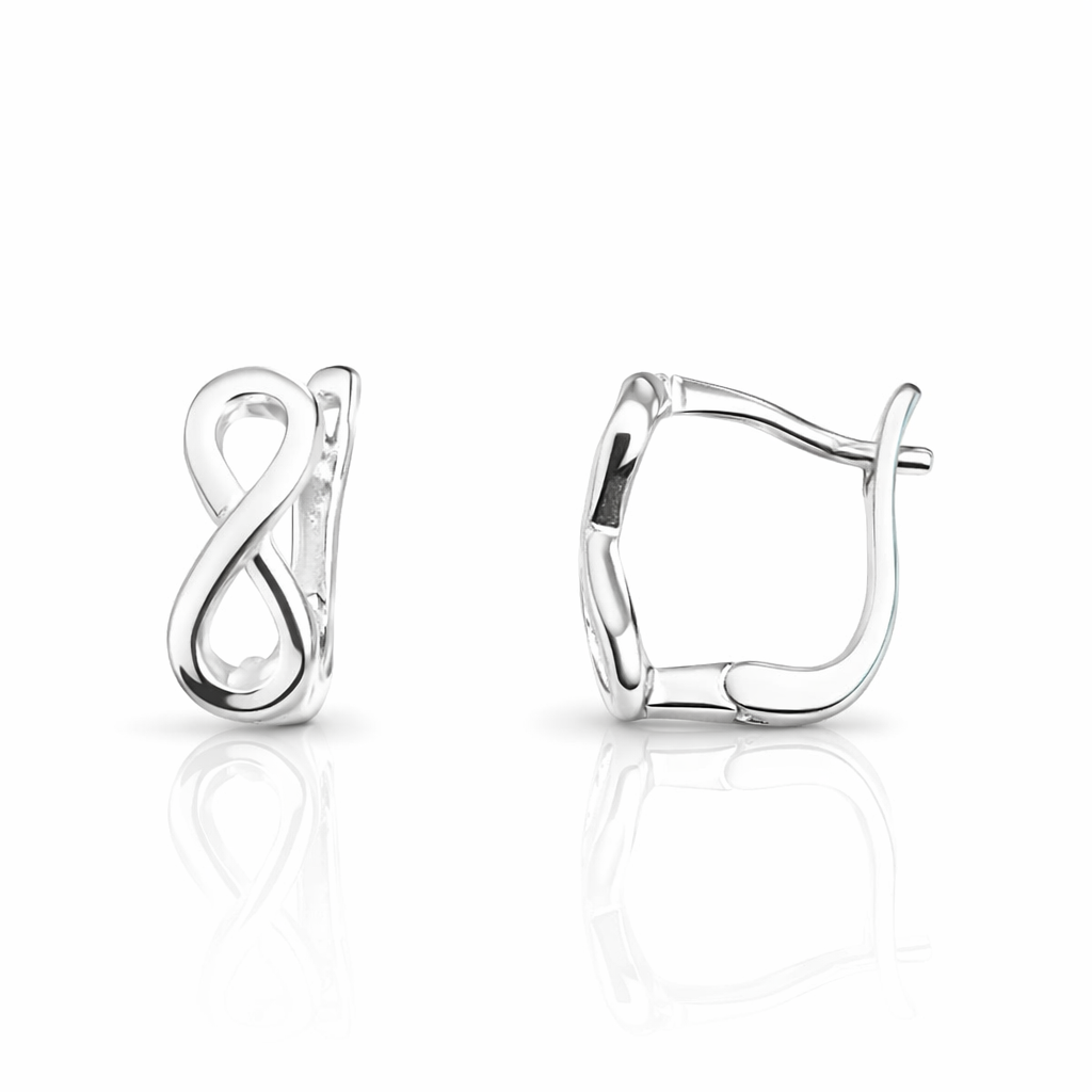 Cercei eleganți din argint 925 Infinity, greutate 2.75 g, cu certificat de conformitate