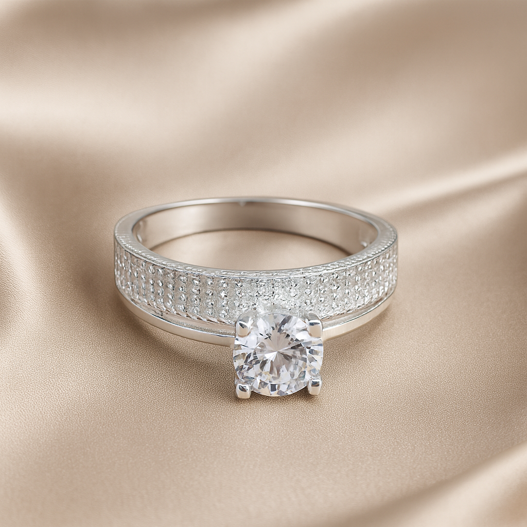 Inel elegant din argint pentru femei, greutate aproximativ 2.9 g