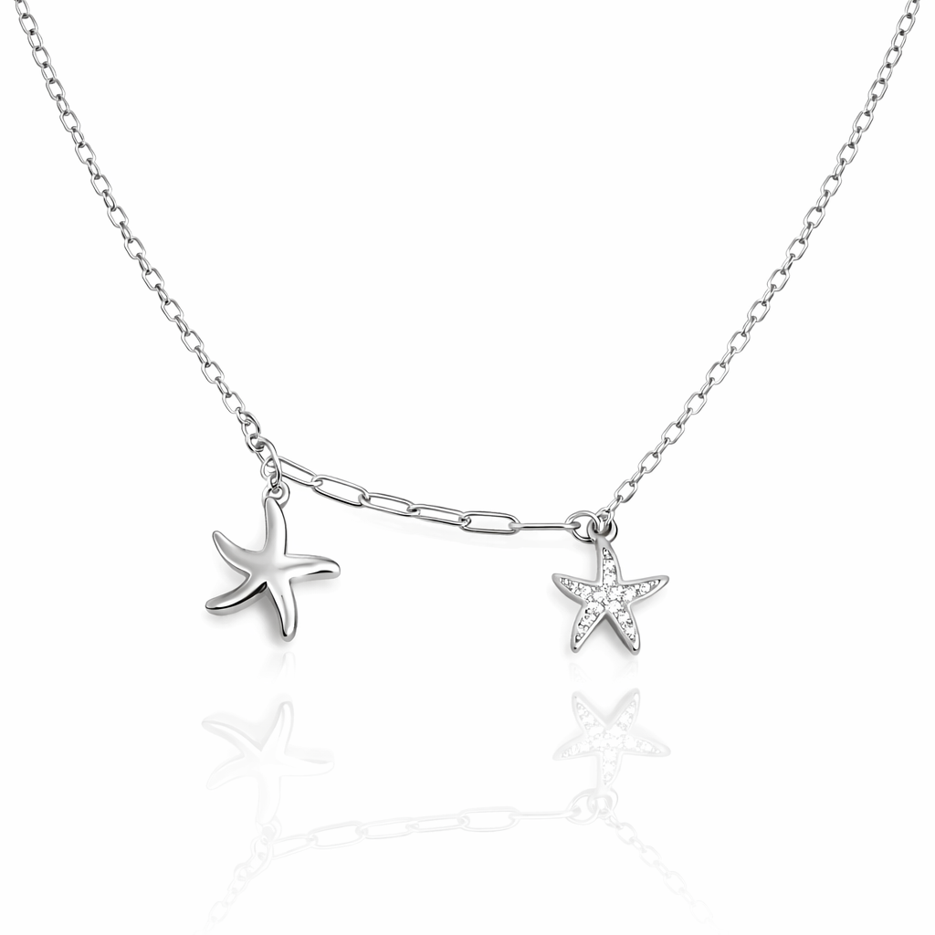 colier argint 925 cu stele de mare prezentat in cutie cadou