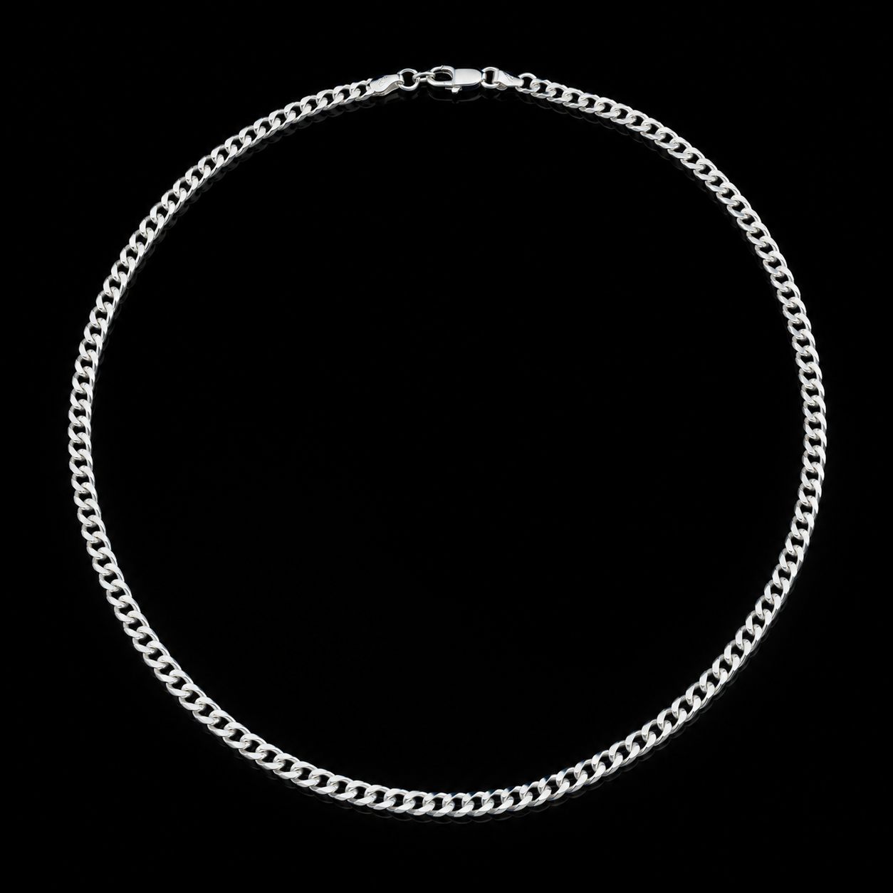 Lanț Bărbătesc din Argint 925 „Forța Urbană” – Model Curb, 60 cm, 10,50 g LB50