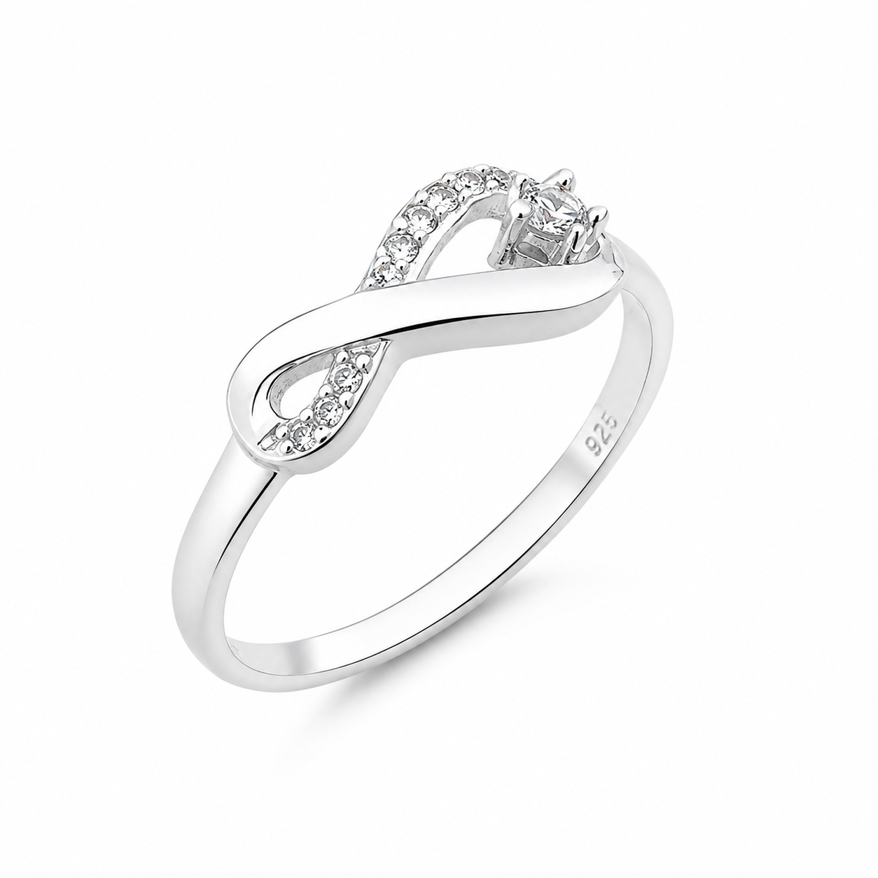 Inel din Argint 925 „Infinitia” cu Zirconii – Simbolul Iubirii Fără Sfârșit